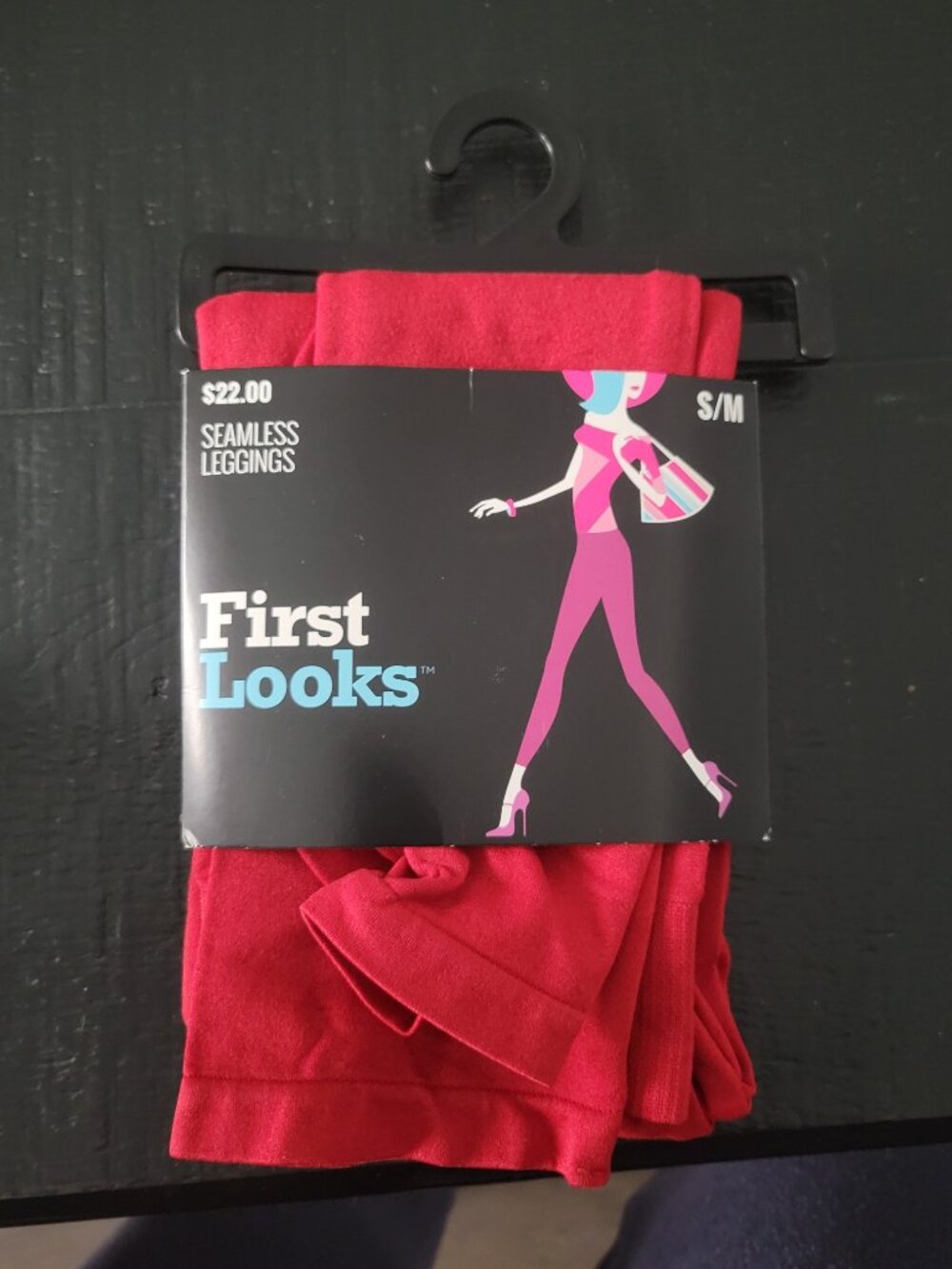 First Looks Seamless Leggings Deep Red S/M NWT